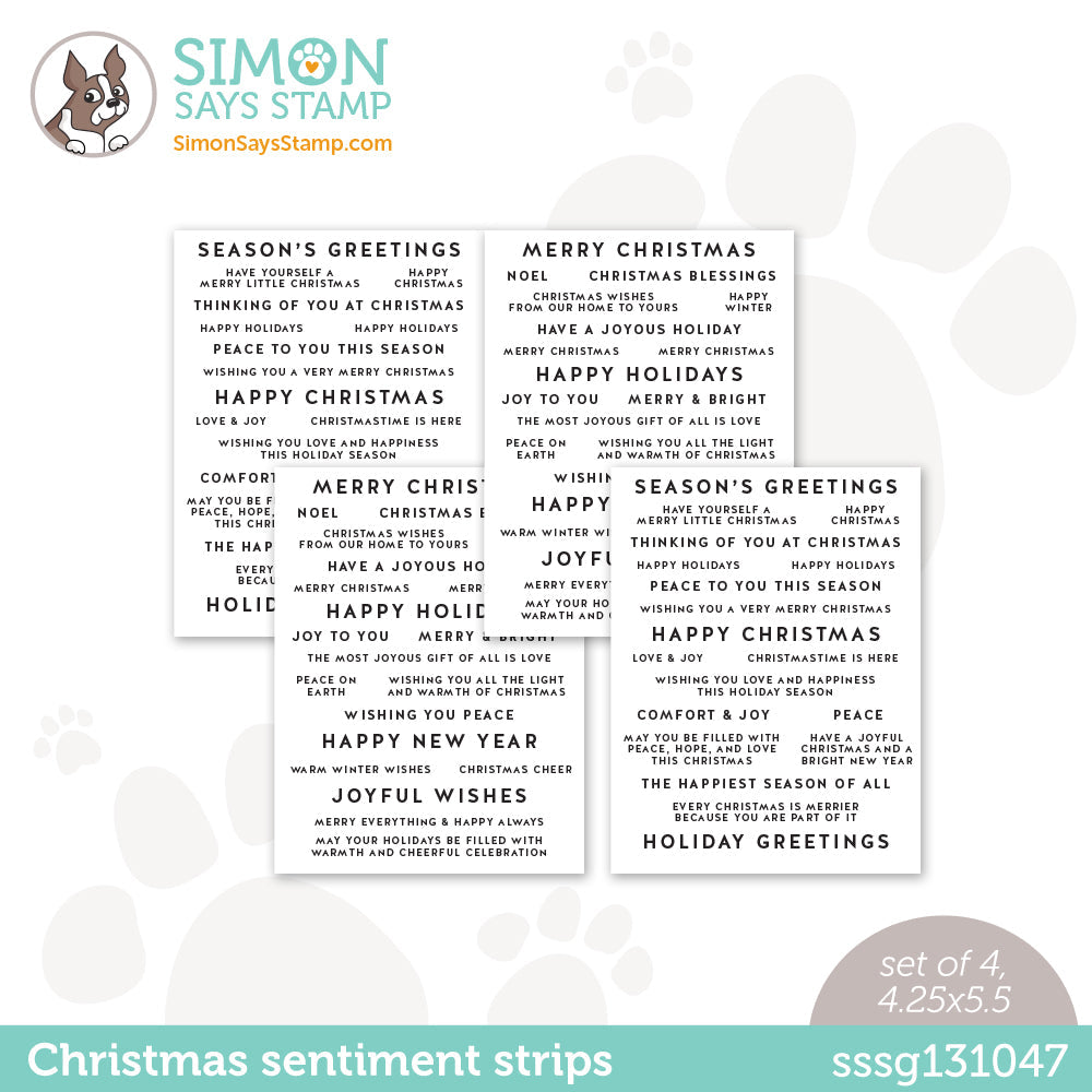 Simon Says Stamp SENTIMENT STRIPS HOLIDAY WISHES sssg131047
