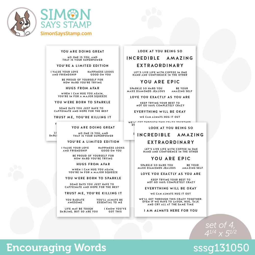Simon Says Stamp Sentiment Strips ENCOURAGING WORDS sssg131050
