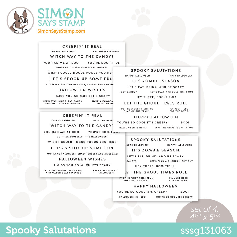 Simon Says Stamp Sentiment Strips SPOOKY SALUTATIONS sssg131063