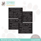 Simon Says Stamp Sentiment Strips REVERSE LOVE PEACE JOY sssg131066