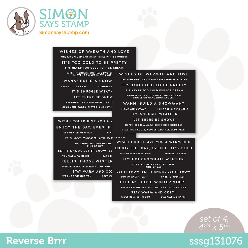 Simon Says Stamp Sentiment Strips REVERSE BRR sssg131076 *