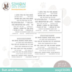 Simon Says Stamp Sentiment Strips SUN AND MOON sssg131081 *