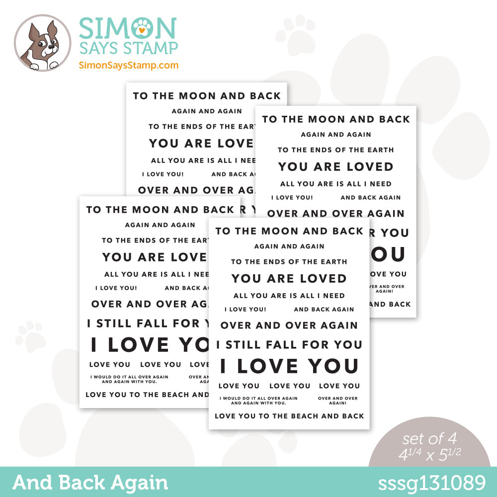 Simon Says Stamp Sentiment Strips AND BACK AGAIN sssg131089 *