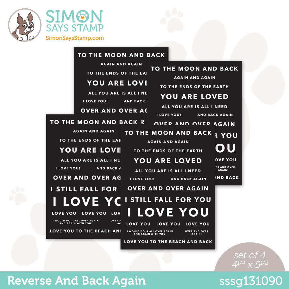 Simon Says Stamp Sentiment Strips REVERSE AND BACK AGAIN sssg131090