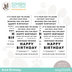 Simon Says Stamp Sentiment Strips BOLD BIRTHDAY sssg131093
