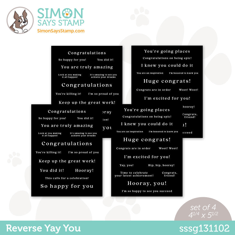 Simon Says Stamp Sentiment Strips REVERSE YAY YOU sssg131102 *