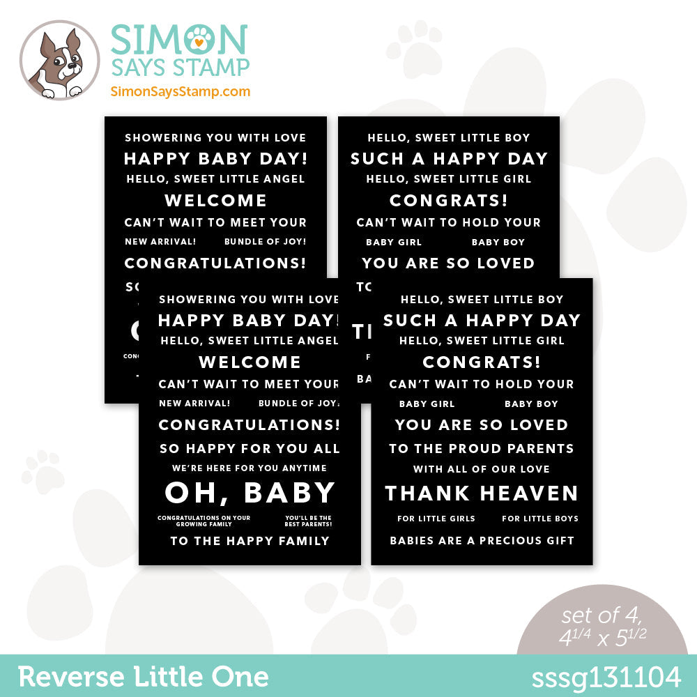Simon Says Stamp Sentiment Strips REVERSE LITTLE ONE sssg131104