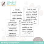 Simon Says Stamp Sentiment Strips BIRTHDAY CELEBRATION sssg131118