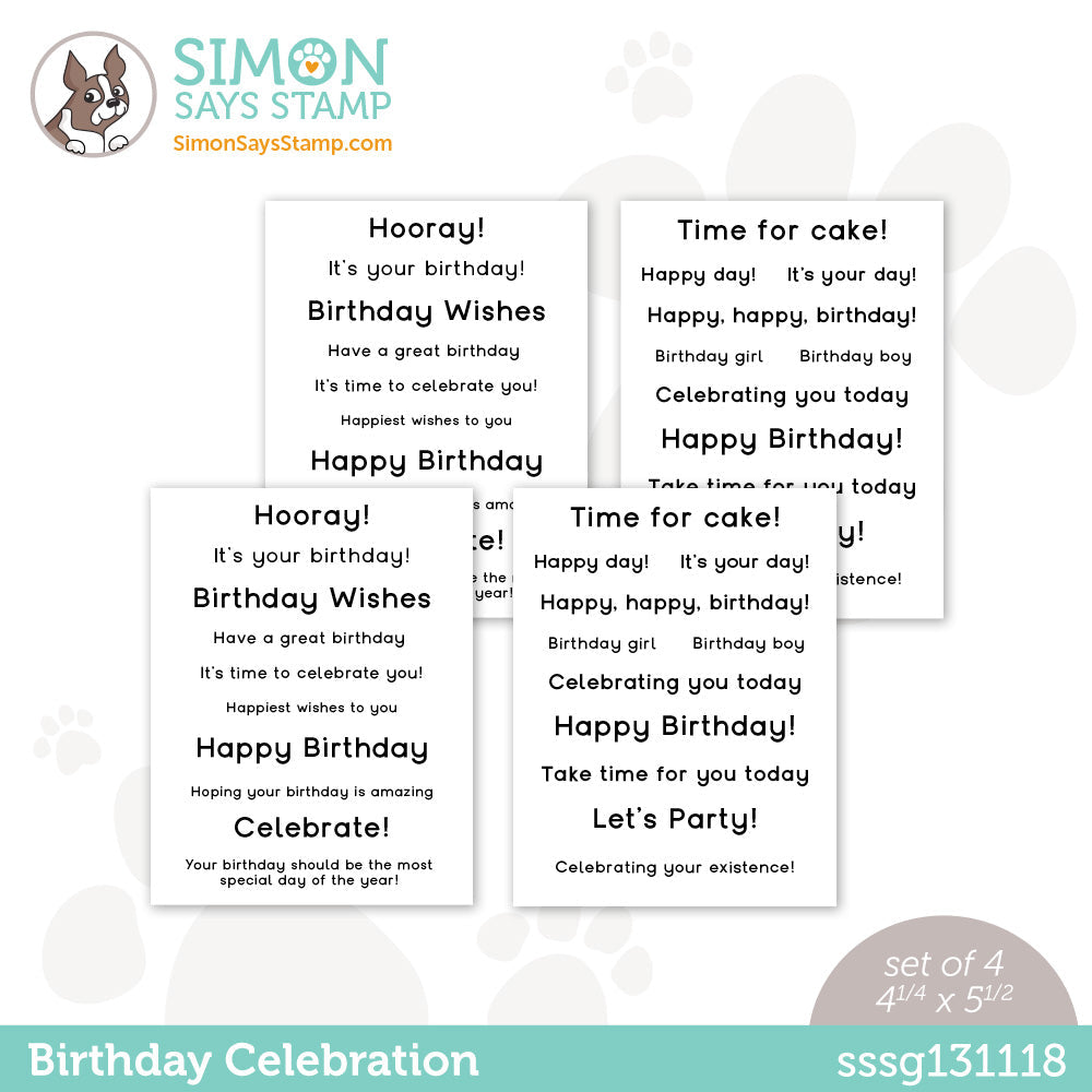 Simon Says Stamp Sentiment Strips BIRTHDAY CELEBRATION sssg131118