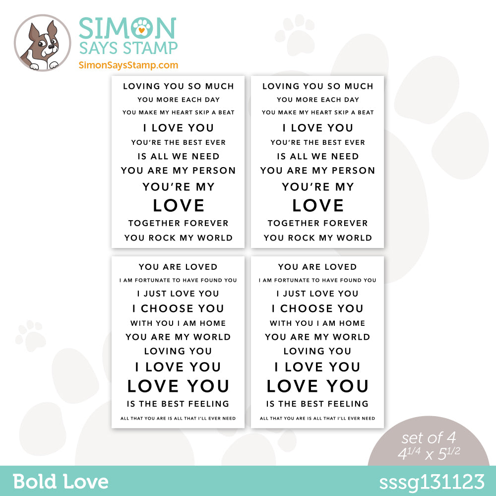 Simon Says Stamp Sentiment Strips BOLD LOVE sssg131123 *