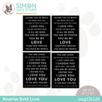 Simon Says Stamp Sentiment Strips REVERSE BOLD LOVE sssg131124 *