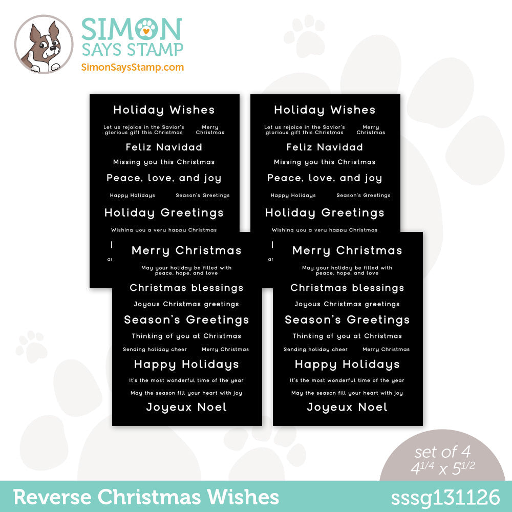 Simon Says Stamp Sentiment Strips REVERSE CHRISTMAS WISHES sssg131126