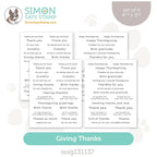 Simon Says Stamp Sentiment Strips Giving Thanks sssg131137 Season Of Wonder