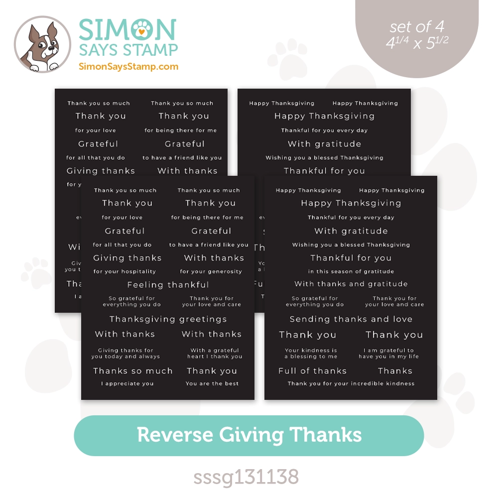 Simon Says Stamp Sentiment Strips Reverse Giving Thanks sssg131138 Season Of Wonder