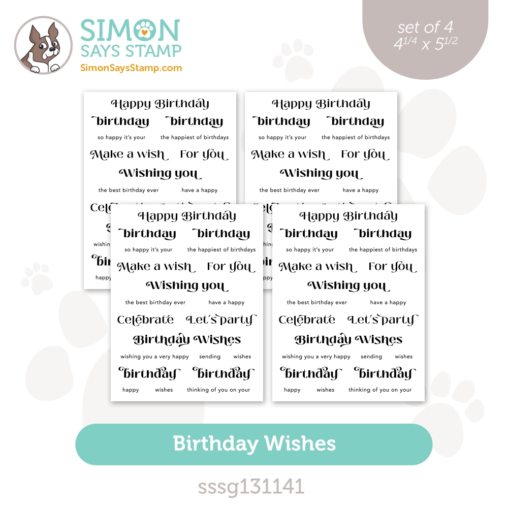Simon Says Stamp Sentiment Strips Birthday Wishes sssg131141 Stamptember