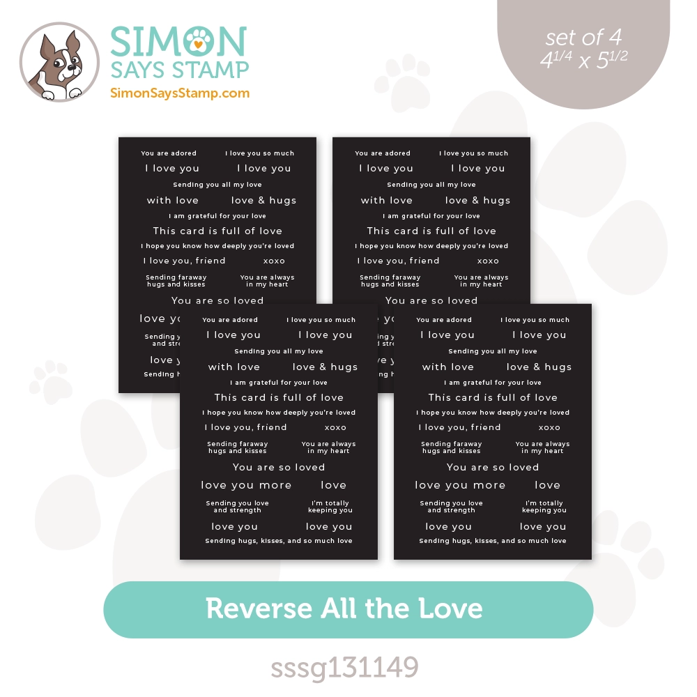 Simon Says Stamp Sentiment Strips Reverse All The Love sssg131149 Smitten