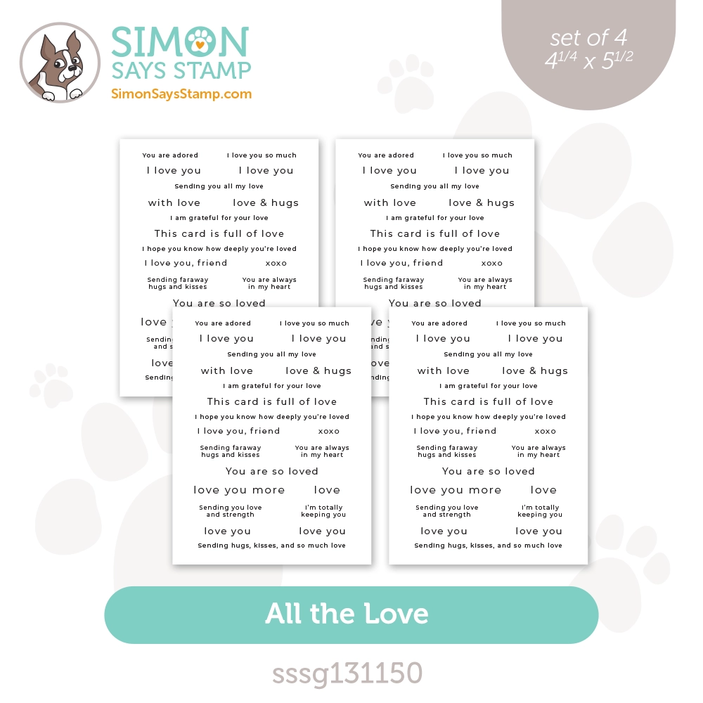 Simon Says Stamp Sentiment Strips All The Love sssg131150 Smitten