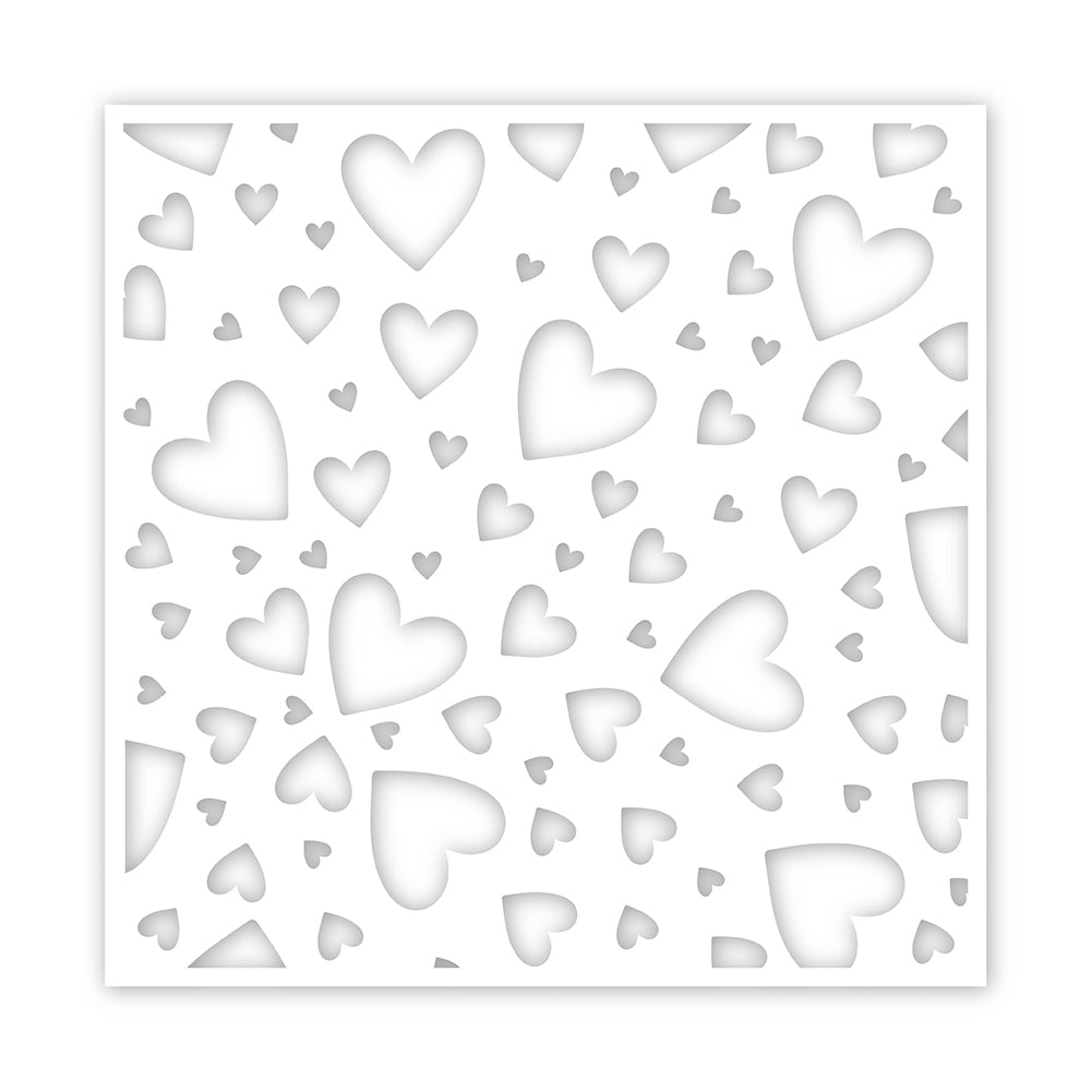 Simon Says Stamp Stencil TUMBLING HEARTS ssst121464