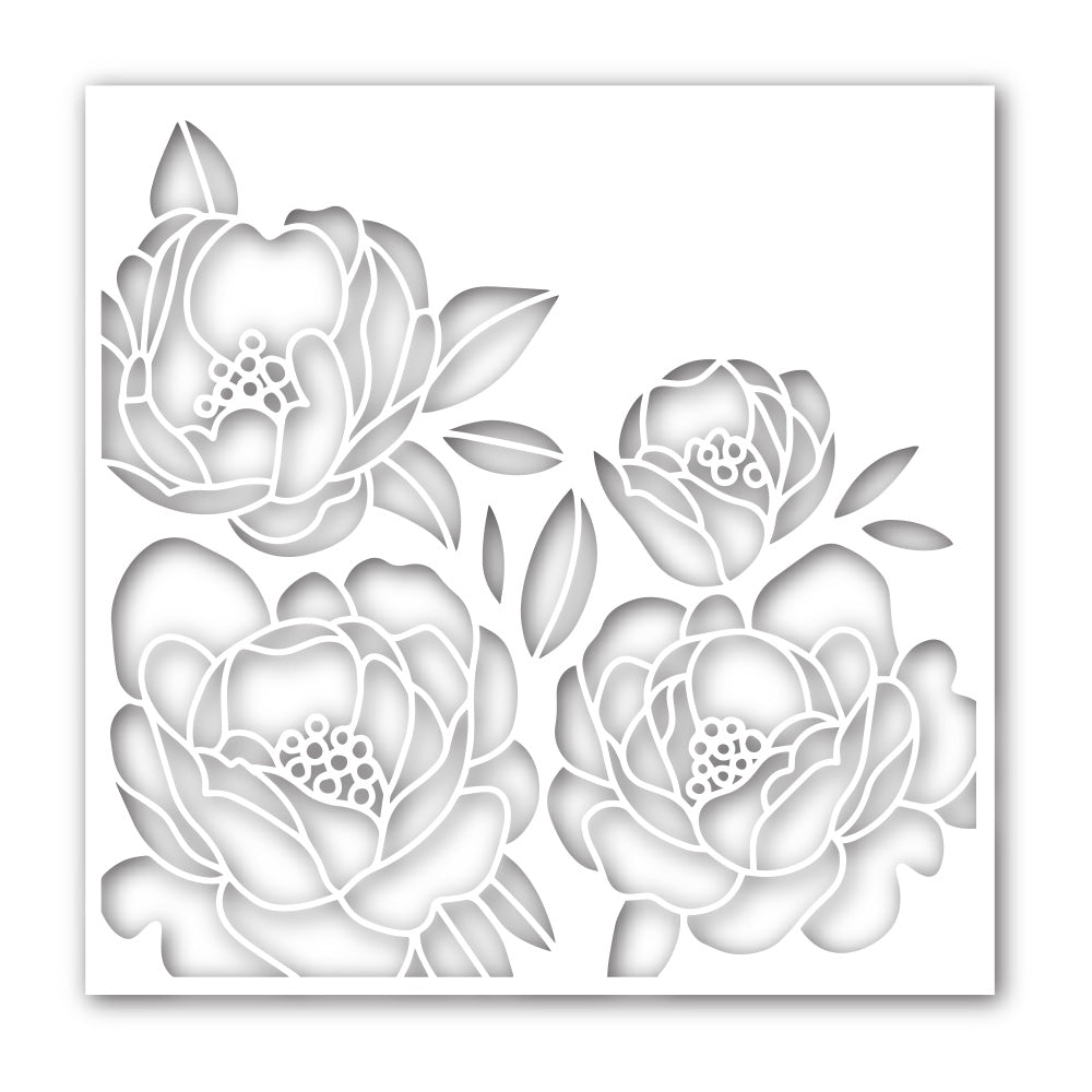 Simon Says Stamp Stencil PEONY BOUQUET ssst121467