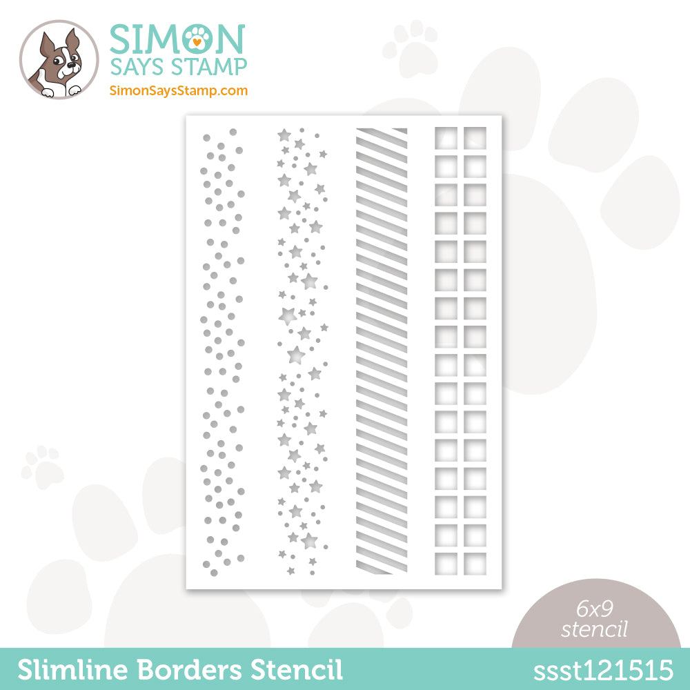 Simon Says Stamp Stencil SLIMLINE BORDERS ssst121515