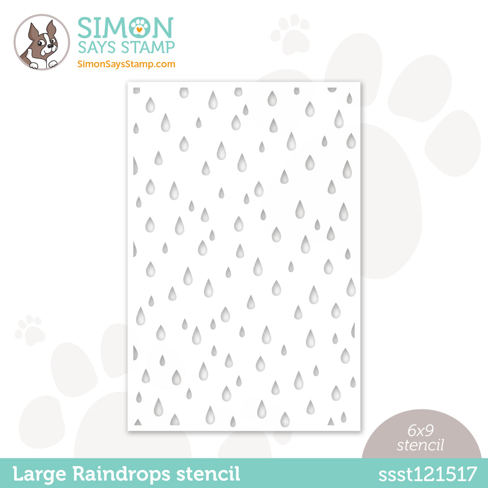 Simon Says Stamp Stencil LARGE RAINDROPS ssst121517