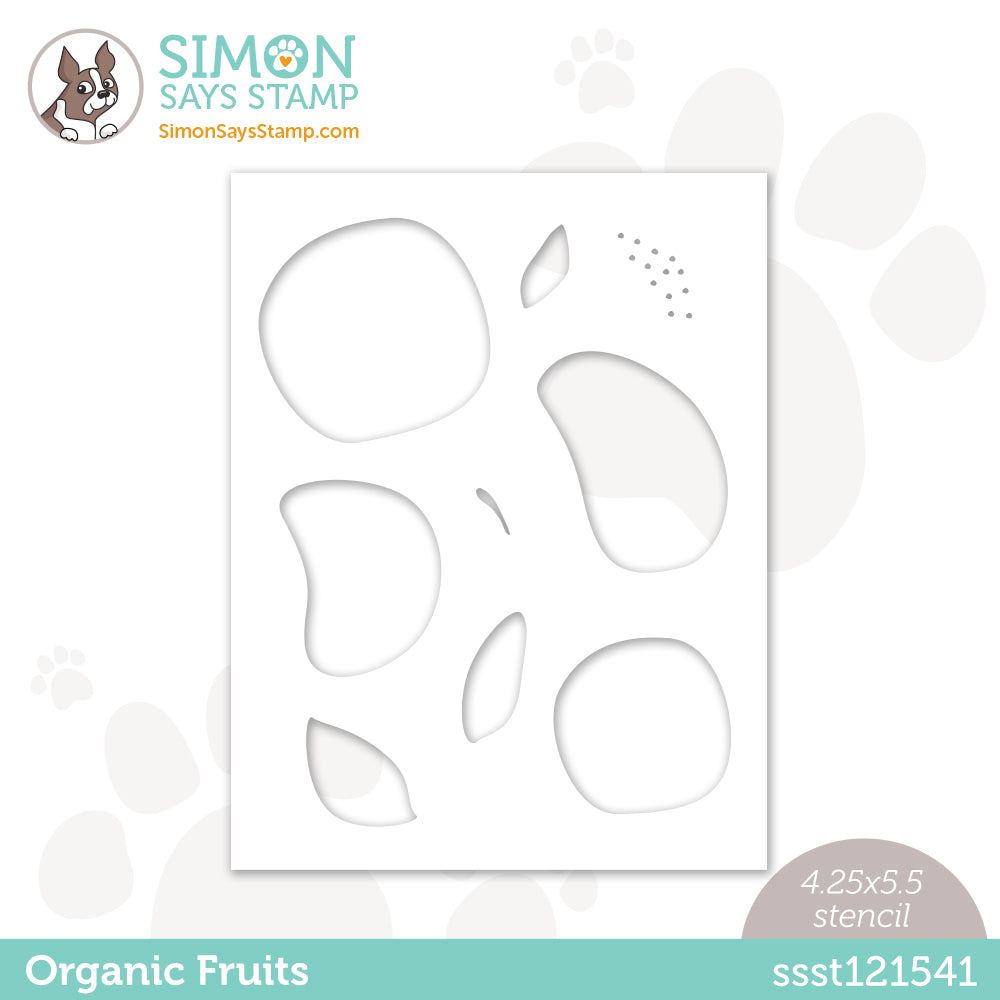 Simon Says Stamp Stencil ORGANIC FRUITS ssst121541 *