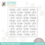 Simon Says Stamp Stencil PEACE JOY HOPE LOVE ssst221556