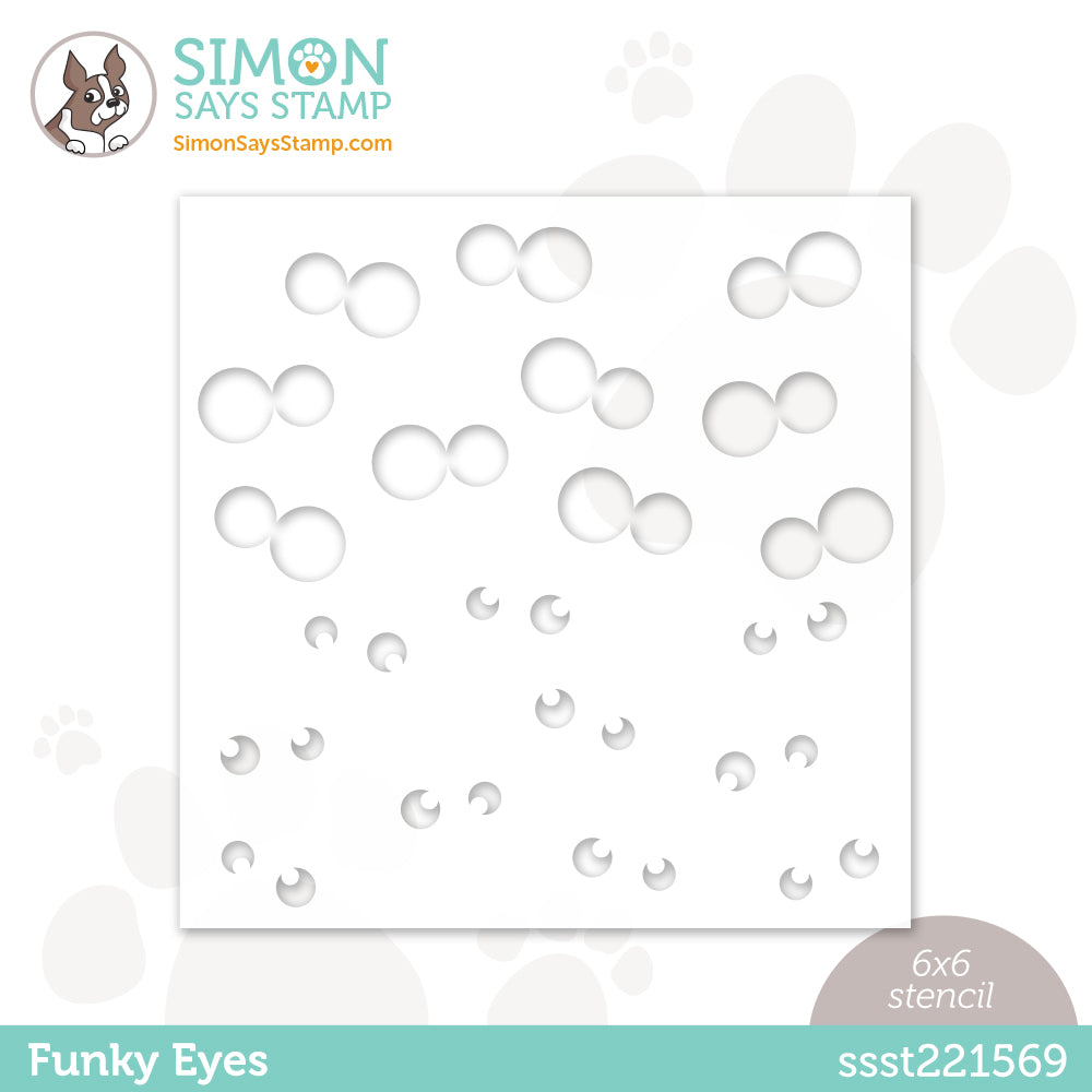 Simon Says Stamp Stencil FUNKY EYES ssst221569