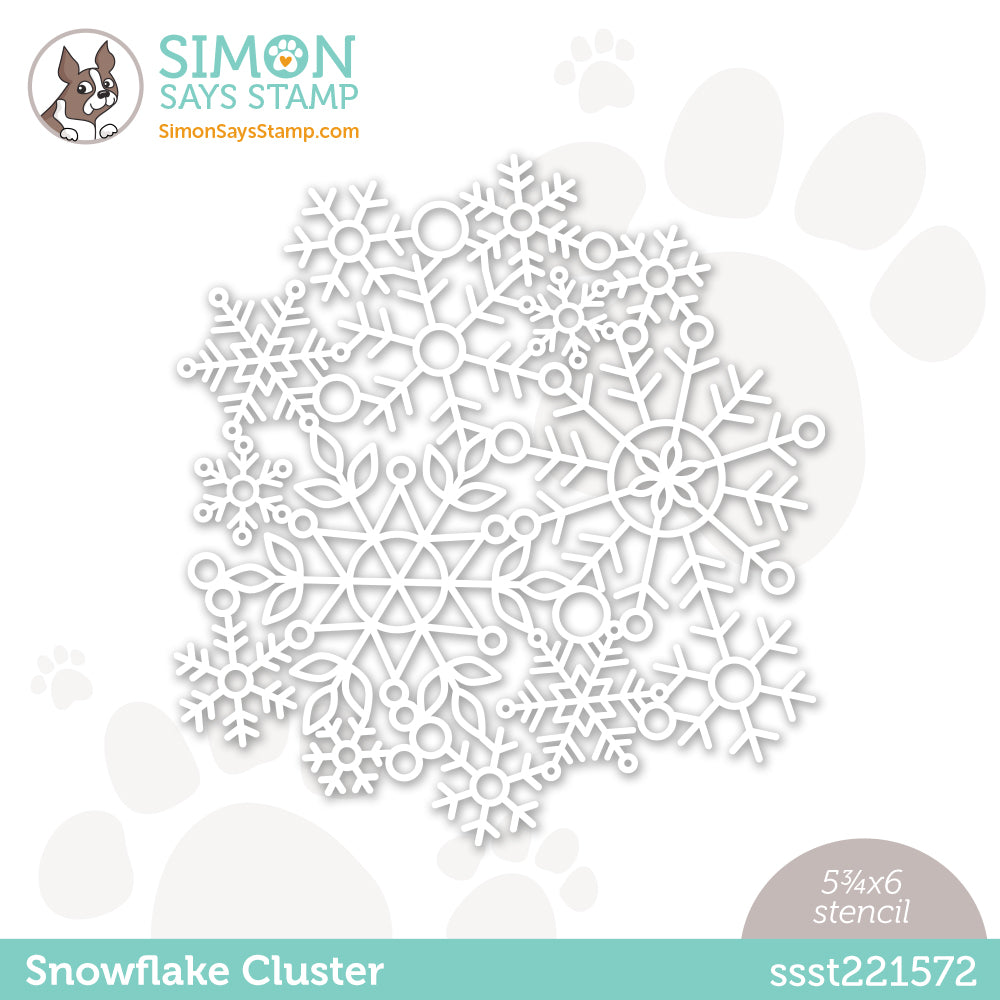 Simon Says Stamp Stencil SNOWFLAKE CLUSTER ssst221572