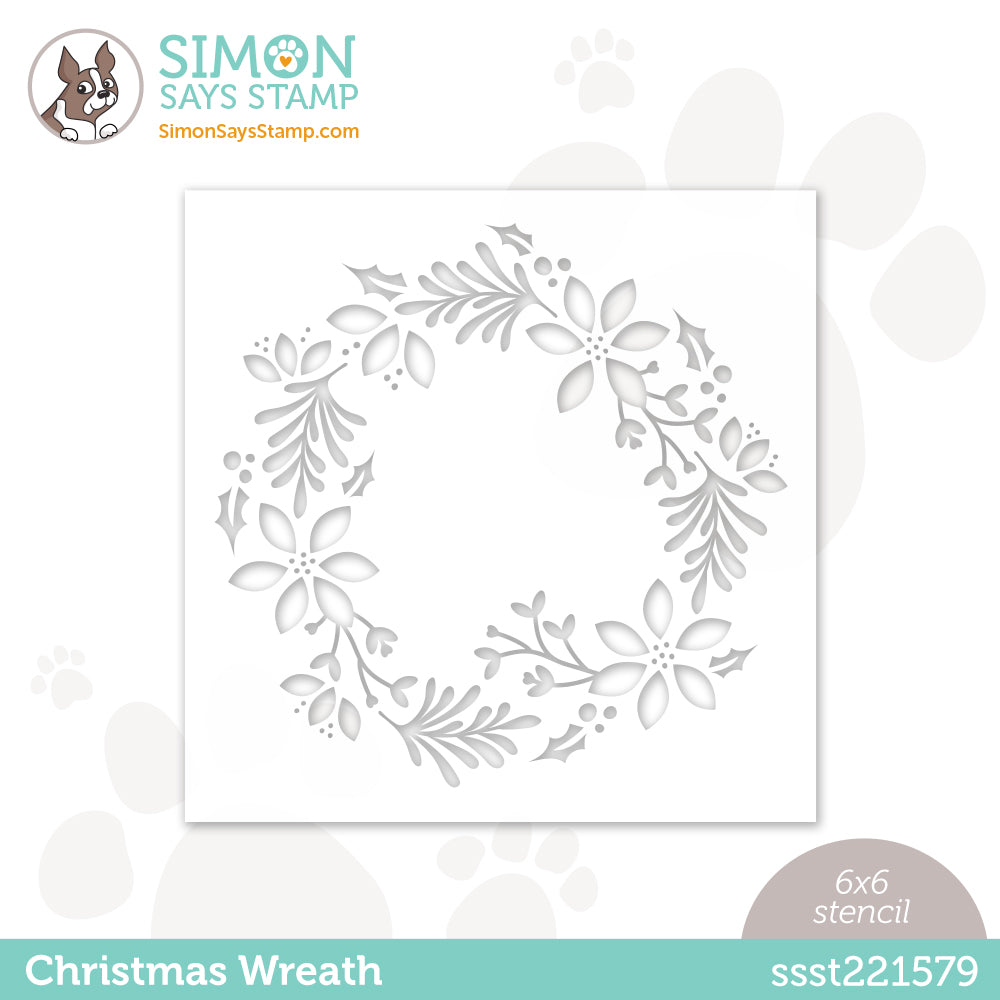 Simon Says Stamp Stencil CHRISTMAS WREATH ssst221579