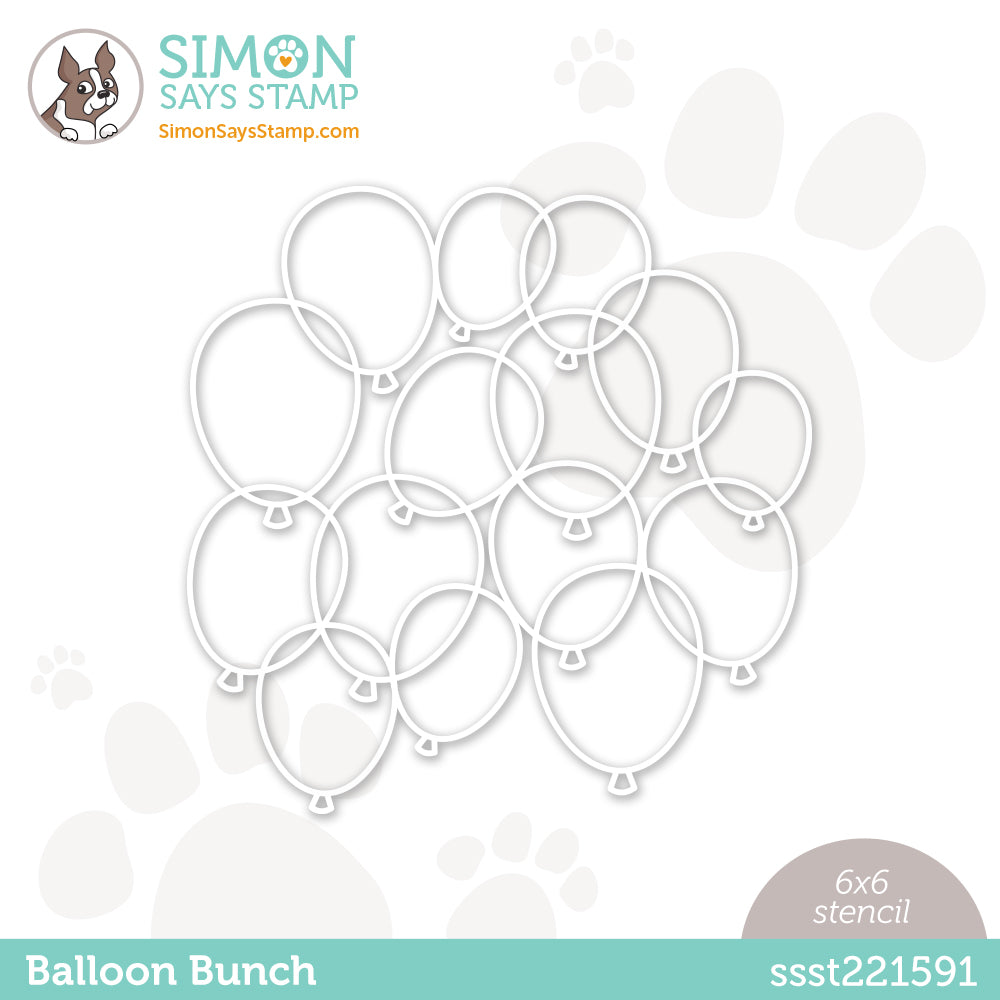 Simon Says Stamp Stencil BALLOON BUNCH ssst221591