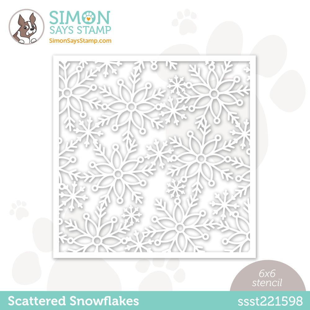 Simon Says Stamp Stencil SCATTERED SNOWFLAKES ssst221598