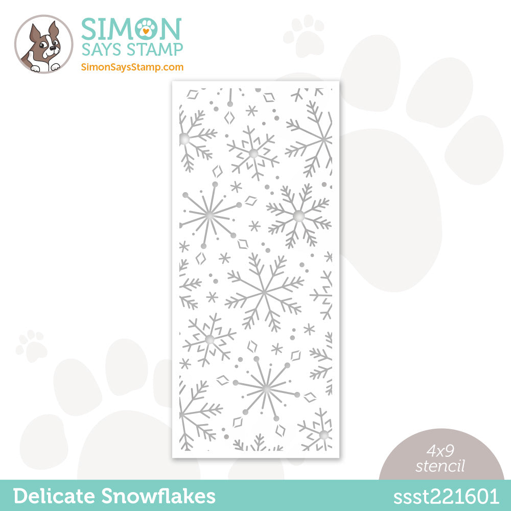 Simon Says Stamp Stencil DELICATE SNOWFLAKES ssst221601 *