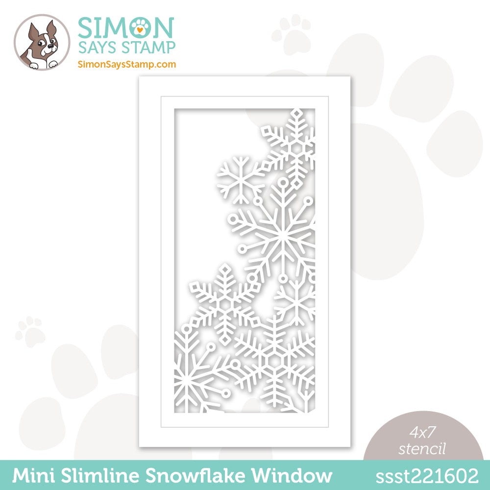 Simon Says Stamp Stencil MINI SLIMLINE SNOWFLAKE WINDOW ssst221602