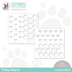 Simon Says Stamp Set of 2 Stencils POLKA HEARTS ssst221604
