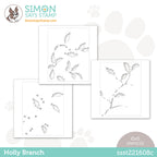 Simon Says Stamp Set of 3 Stencils HOLLY BRANCH ssst221608c