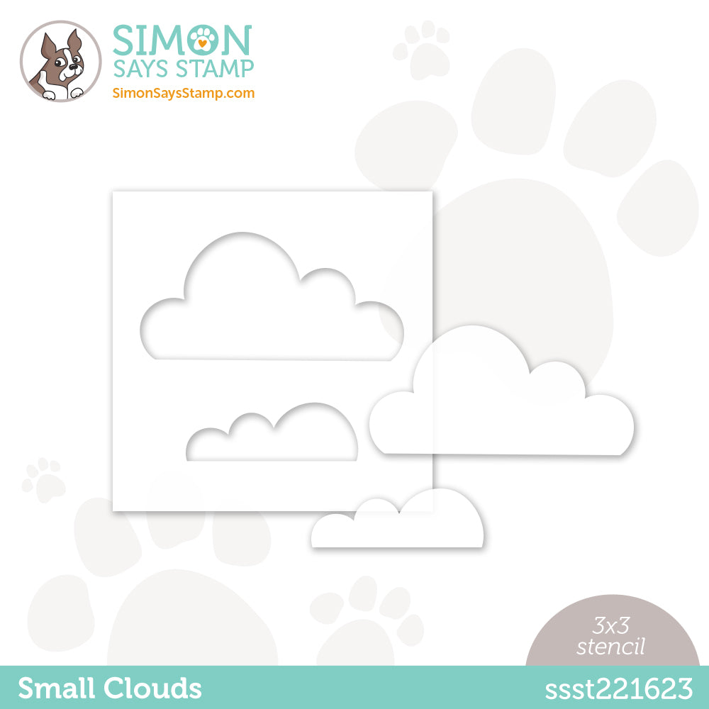 Simon Says Stamp Stencil MINI CLOUDS and Masks ssst221623