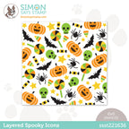 Simon Says Stamp Set of 4 Stencils LAYERED SPOOKY ICONS ssst221636