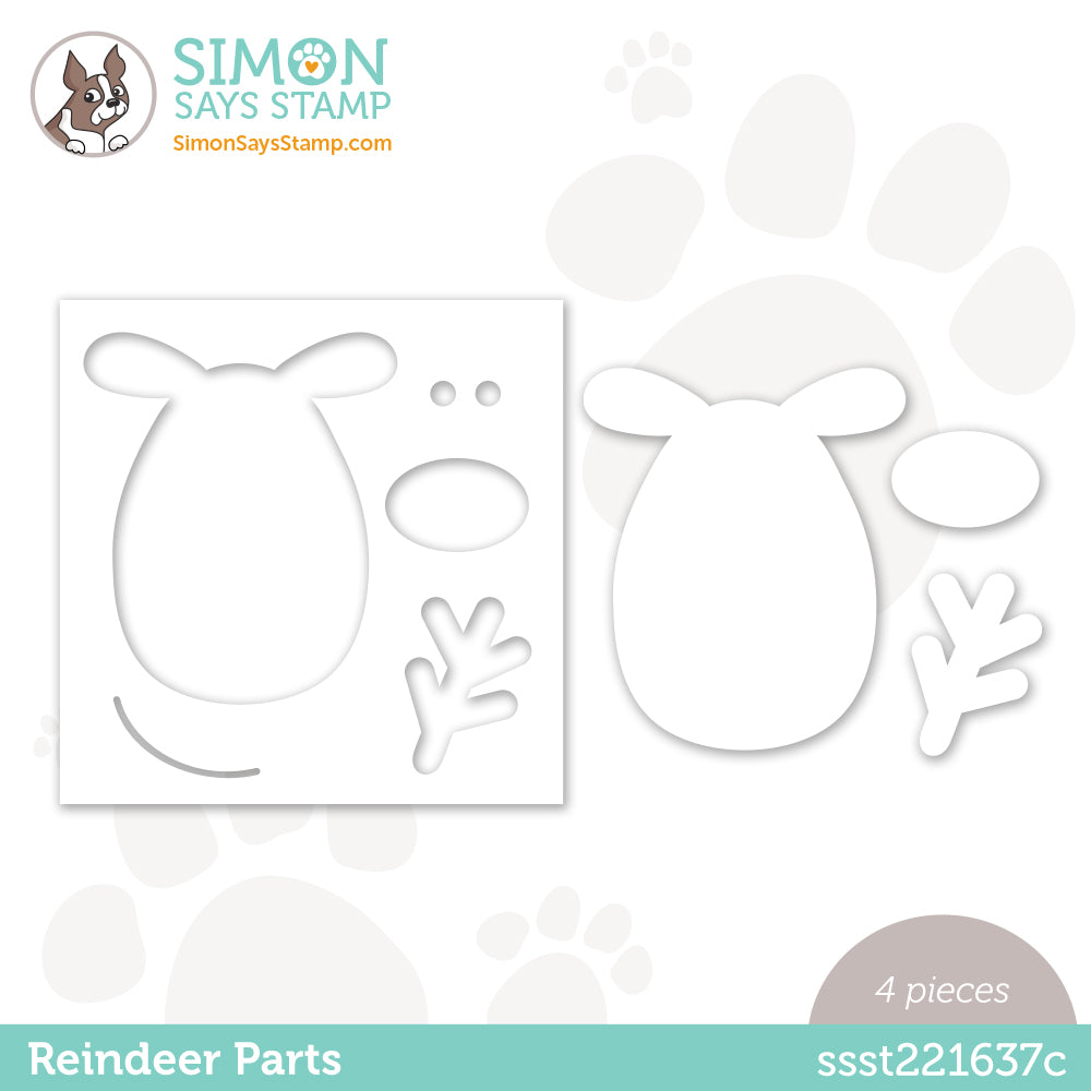 Simon Says Stamp Stencil and Masks REINDEER PARTS ssst221637c