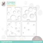 Simon Says Stamp Set of 4 Stencils LAYERED DOTS ssst221639