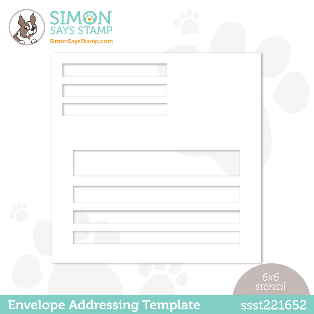 Simon Says Stamp Stencil ENVELOPE ADDRESSING TEMPLATE ssst221652