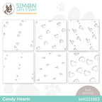 Simon Says Stamp 6 Layering Stencils CANDY HEARTS ssst221663 Kisses