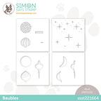 Simon Says Stamp Set of 4 Stencils BAUBLES ssst221664