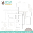 Simon Says Stamp Stencils Modern Postage Stamp Edges And Rectangles ssst221675c Dear Friend