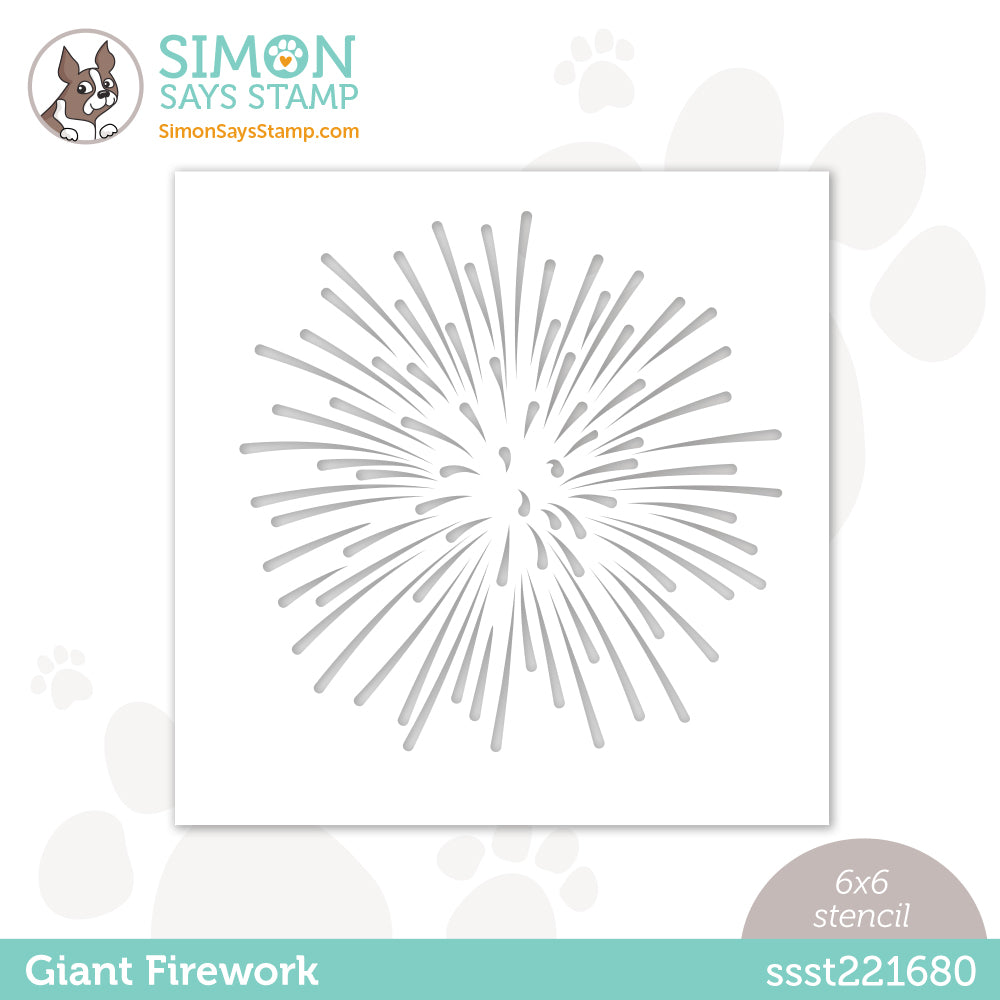 Simon Says Stamp Stencils Giant Firework ssst221680 Out Of This World