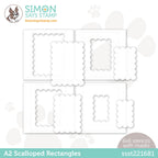 Simon Says Stamp Stencils A2 Scalloped Rectangles ssst221681 Out Of This World