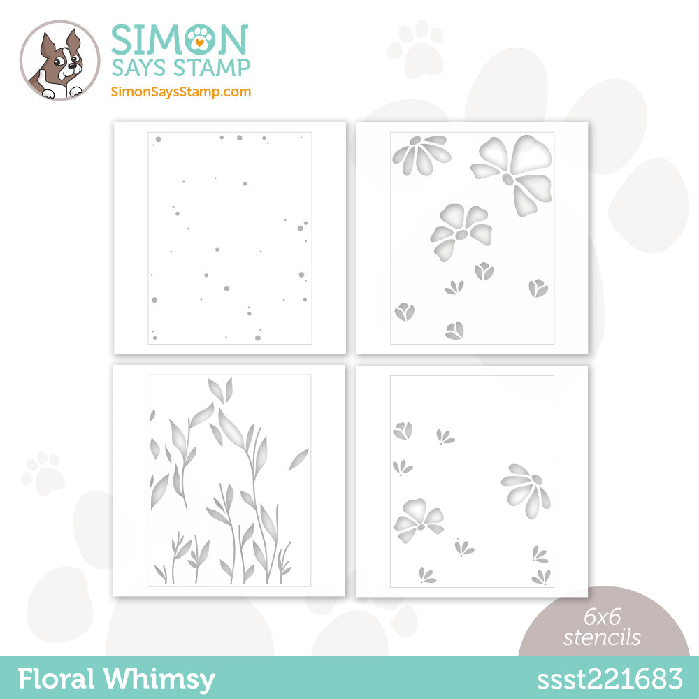 Simon Says Stamp Stencils Floral Whimsey ssst221683 Stamptember