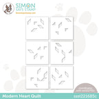 Simon Says Stamp Stencils Modern Heart Quilt ssst221685c Dear Friend
