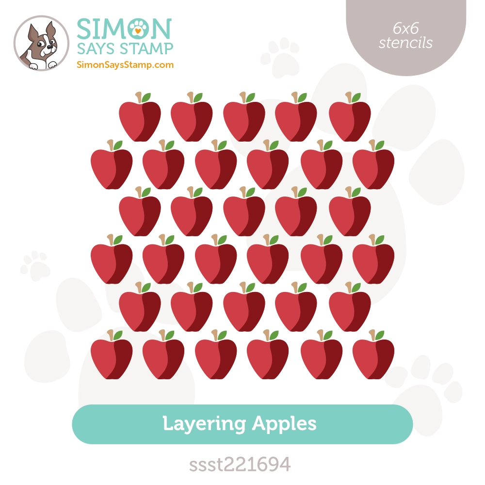 Simon Says Stamp Stencils Layering Apples ssst221694 Just A Note