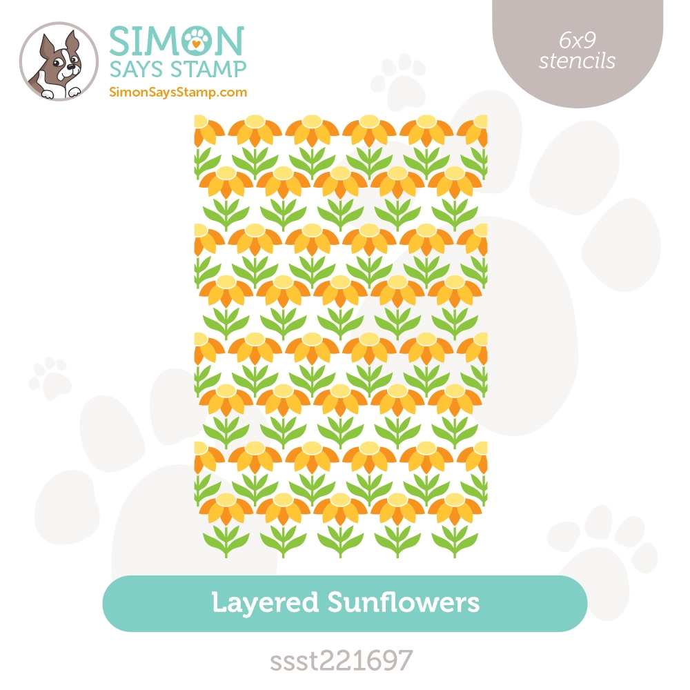 Simon Says Stamp Stencils Layered Sunflowers ssst221697 Just A Note